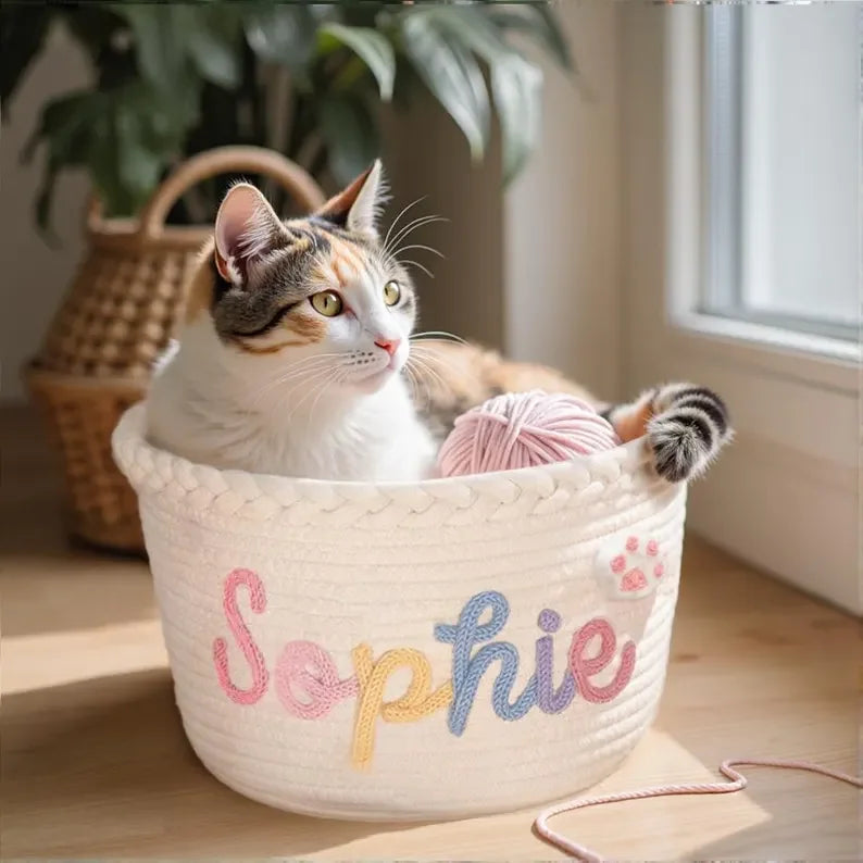 Personalized Custom Baby and Pet Dog Toy Basket