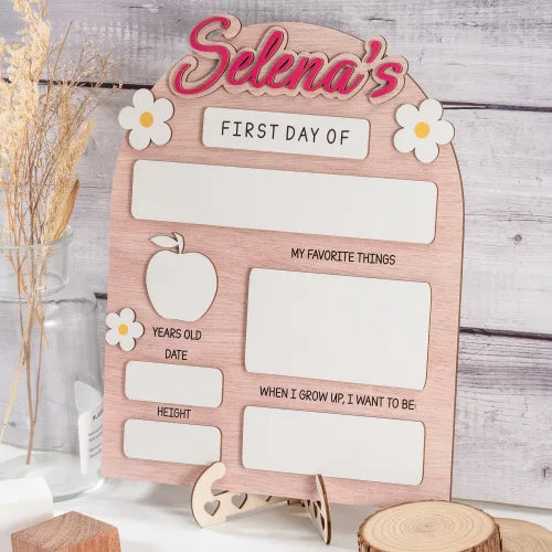 Back School Personalized Name Custom School Record Board