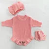 Personalized Hand Embroidered Baby Bodysuit Bundle | Custom Winter Knit for Newborn to Toddler