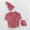 Personalized Hand Embroidered Baby Bodysuit Bundle | Custom Winter Knit for Newborn to Toddler