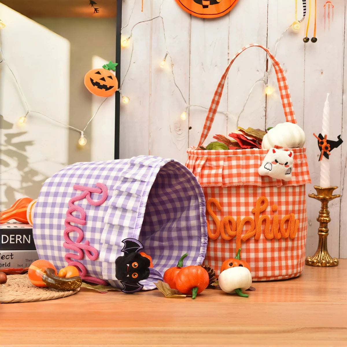 Personalized Name Halloween Trick-or-Treat Basket