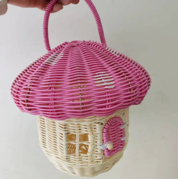 Mushroom Storage Basket | Nursery and Children Decor