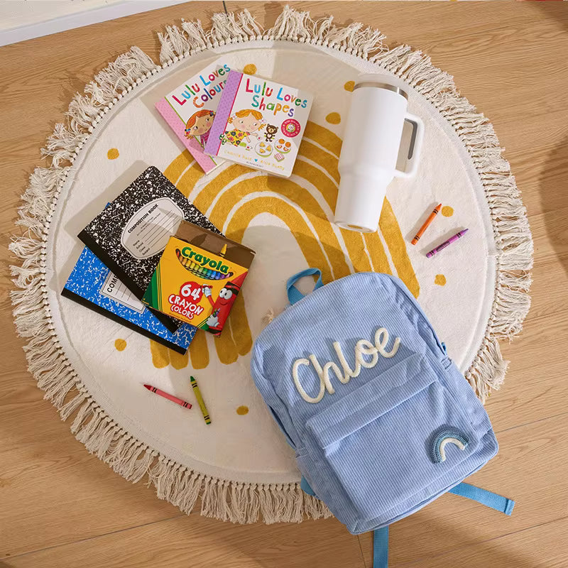 Personalized Kids Backpack | Hand-Embroidered Name School Bag for Daycare & Preschool
