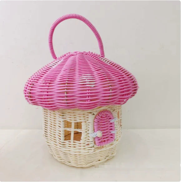 Mushroom Storage Basket | Nursery and Children Decor