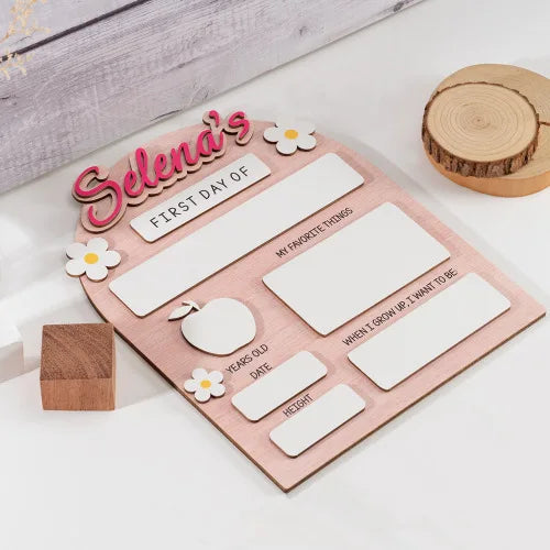 Back School Personalized Name Custom School Record Board
