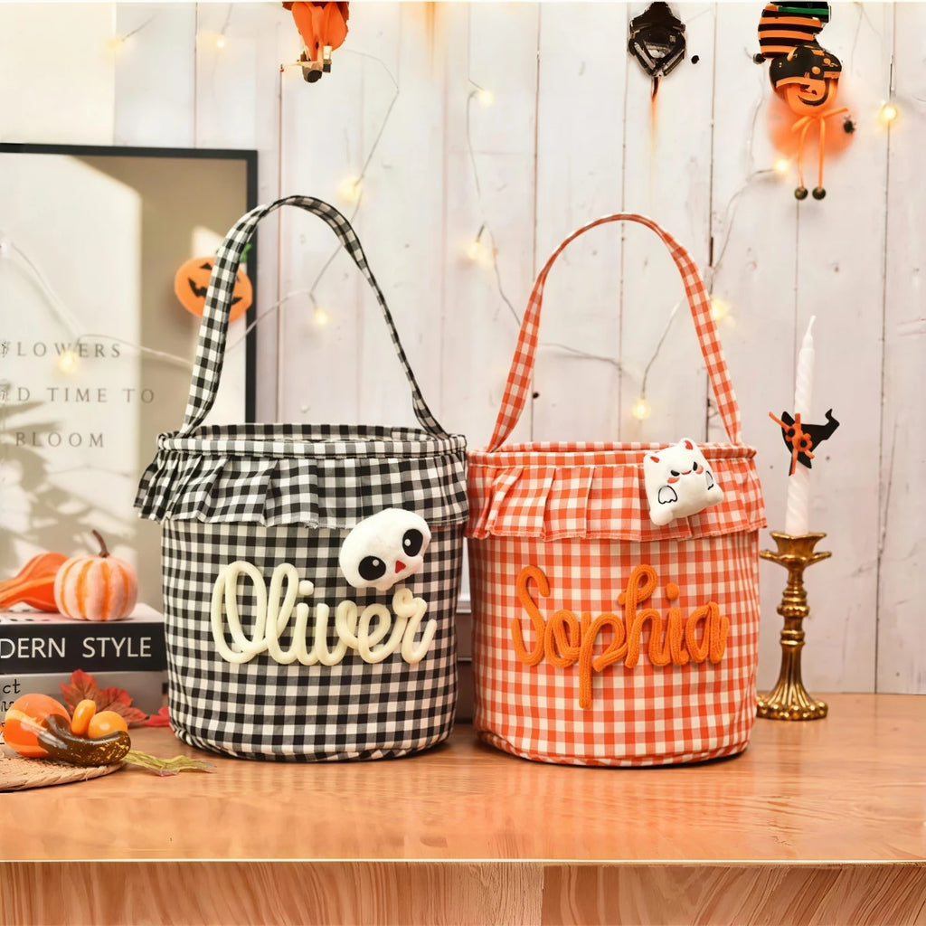 Personalized Name Halloween Trick-or-Treat Basket