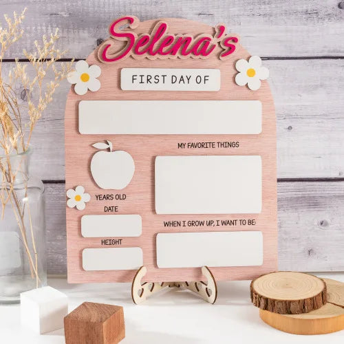 Back School Personalized Name Custom School Record Board