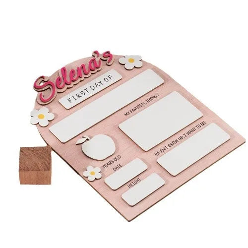 Back School Personalized Name Custom School Record Board