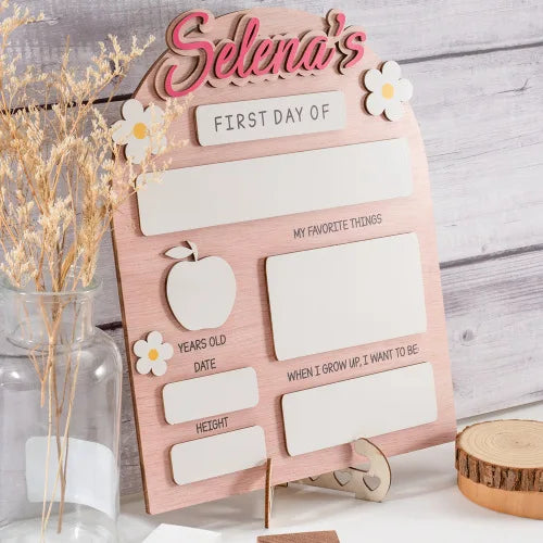 Back School Personalized Name Custom School Record Board
