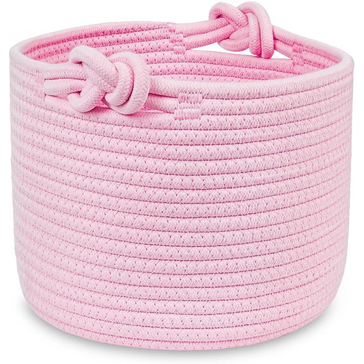 Personalized Embroidered Name Custom Woven Cotton Rope Bag Baby Storage Basket
