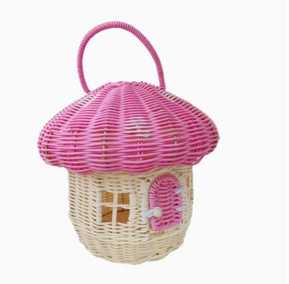 Mushroom Storage Basket | Nursery and Children Decor