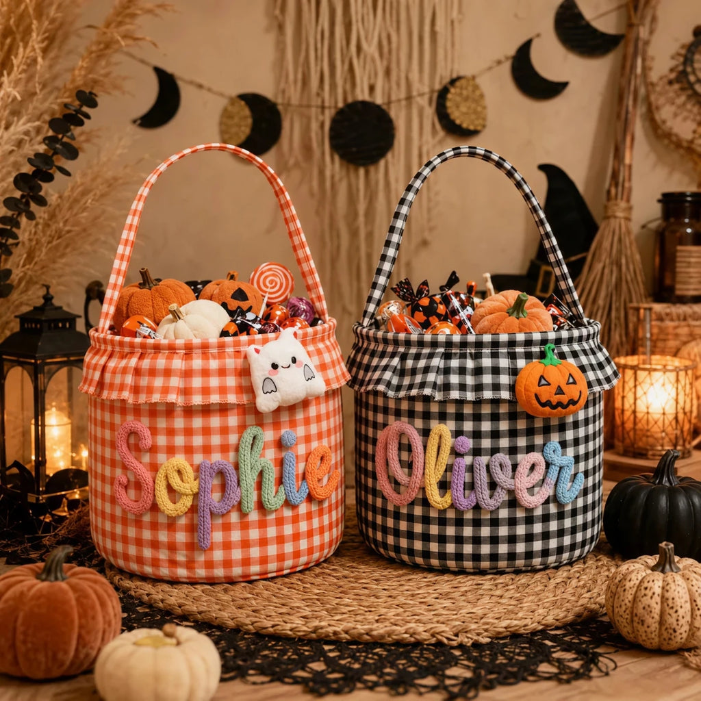 Personalized Name Halloween Trick-or-Treat Basket