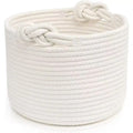 Personalized Embroidered Name Custom Woven Cotton Rope Bag Baby Storage Basket