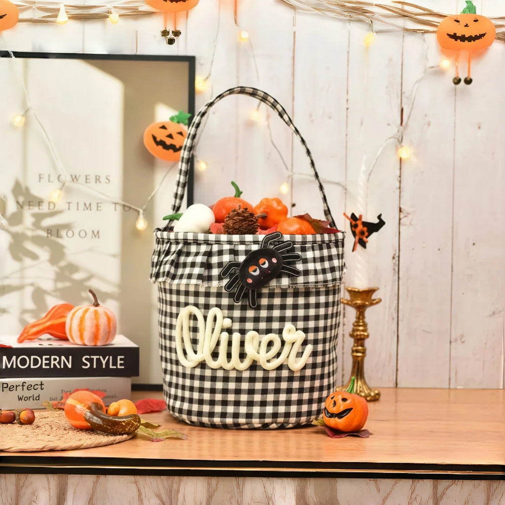 Personalized Name Halloween Trick-or-Treat Basket