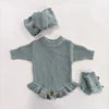 Personalized Hand Embroidered Baby Bodysuit Bundle | Custom Winter Knit for Newborn to Toddler