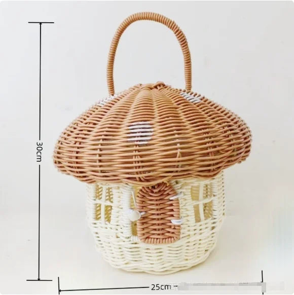 Mushroom Storage Basket | Nursery and Children Decor