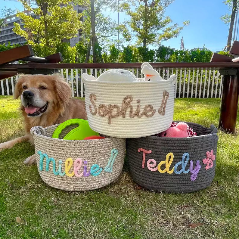 Personalized Dual-Purpose Toy Basket | For Babies & Pet Dogs